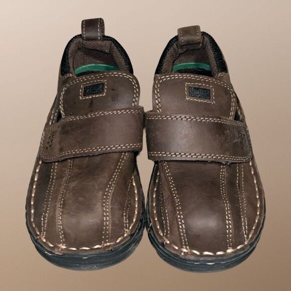 Toddler Buster Brown Hook & Loop Brown Leather Casual Loafer Shoes Size 9 - Picture 2 of 7